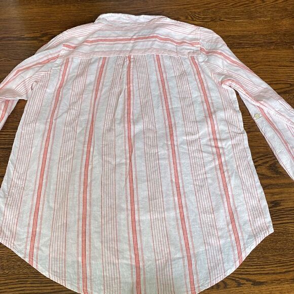 NWOT - Per Se Linen Blend Striped Pullover Shirt - Size Large - Picture 10 of 10